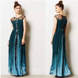 NEW Anthropologie Geisha Designs Icefall Maxi Dress